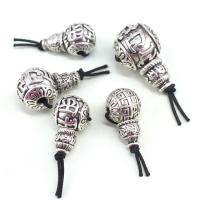 3 Holes Guru Beads, Zinc Alloy, plated, DIY silver color 