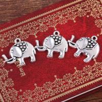 Zinc Alloy Jewelry Pendants, Elephant, antique silver color plated, DIY 