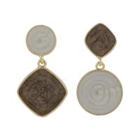 Asymmetric Earrings, Zinc Alloy, fashion jewelry & for woman & enamel 