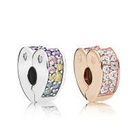 Zinc Alloy Positioning Bead, plated, DIY & with rhinestone 