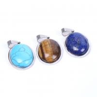 Gemstone Jewelry Pendant, Natural Stone, plated, fashion jewelry & DIY & for woman 