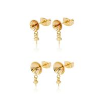 Brass Earring Drop Component, gold color plated 