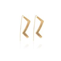 Brass Earring Drop Component, gold color plated 