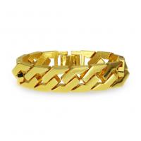 Men Bracelet, Zinc Alloy, gold color plated, for man, 17mm Inch 