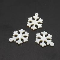 ホワイト シェル ペンダント, 貝, 雪の結晶, 天然, DIY, ホワイト, 20*19*2mm, 穴:約 1mm, 売り手 パソコン