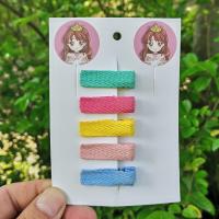 Clips de pico, paño, con fundición, Sostenible & para  los niños, más colores para la opción, 35x10mm, 50PCs/Bolsa, Vendido por Bolsa