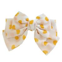 Gauze Bowkont Hair Clip, Bowknot, printing, for woman 