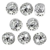 perles de grand trou en inox , acier inoxydable, Placage, creux & noircir Vendu par PC