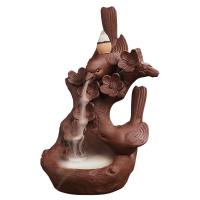 Incense Smoke Flow Backflow Holder Ceramic Incense Burner, Purple Clay, for home and office & durable 