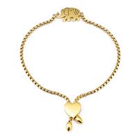 Edelstahl Charm Armband, Modeschmuck & unisex, Goldfarbe, verkauft von PC