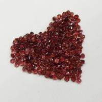 Gemstone Cabochons, Garnet, Round, polished, DIY & faceted, deep red 