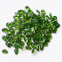 Gemstone Cabochons, Diopside, Teardrop, polished, DIY green 