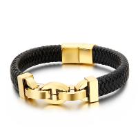 Männer Armband, Titanstahl, mit Kunstleder, plattiert, für den Menschen, keine, 215x11mm,52x13mm, verkauft von PC