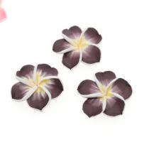 Flower Polymer Clay Beads, handmade & DIY 41*42*9mm 