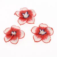 Flower Polymer Clay Beads, handmade & DIY 45*44*7mm 