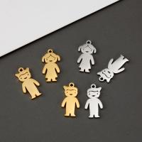 Stainless Steel Pendants, Boy, Carved & DIY 10*20MM 