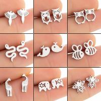 Stainless Steel Stud Earring, plated, fashion jewelry & for woman 