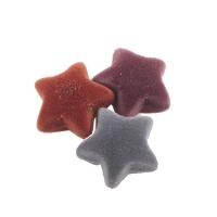 Acrylic Jewelry Beads, with Flocking Fabric, Star & DIY 24*24*13mm 