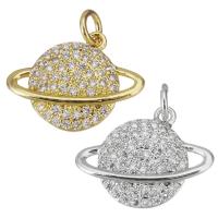 Cubic Zirconia Micro Pave Brass Pendant, plated, micro pave cubic zirconia Approx 3mm 