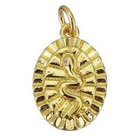 Brass Jewelry Pendants, gold color plated Approx 3mm 