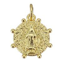 Brass Jewelry Pendants, gold color plated Approx 3mm 