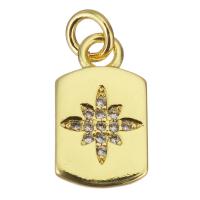 Cubic Zirconia Micro Pave Brass Pendant, gold color plated, micro pave cubic zirconia Approx 2.5mm 