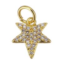 Cubic Zirconia Micro Pave Brass Pendant, gold color plated, micro pave cubic zirconia Approx 3.5mm 