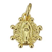 Brass Jewelry Pendants, gold color plated Approx 3mm 