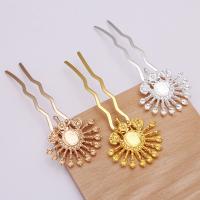 Hair Stick Findings, Zinc Alloy, with Brass, plated, DIY 