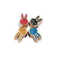 Enamel Acrylic Beads, Rabbit & DIY 15*10*7mm Approx 4mm 