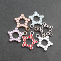 Colgantes de acrílico de esmalte, Estrella, diferente color y patrón para la elección & Bricolaje, más colores para la opción, 23*19*2mm, agujero:aproximado 2mm, Vendido por UD