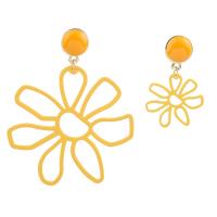 Asymmetric Earrings, Brass, Flower, fashion jewelry & for woman & with rhinestone 0c 