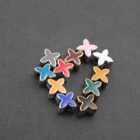 Enamel Acrylic Beads, Cross & DIY 11*11*8mm Approx 5mm 