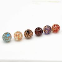 Goldsand Lampwork Perlen, rund, DIY & Goldfolie, 12mm, 10PCs/Tasche, verkauft von Tasche