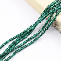 Natural Malachite Beads, Flat Round, polished, DIY, green 