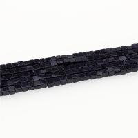 Blue Goldstone Beads,  Square, polished, DIY, dark blue 