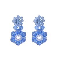 Acrylic Drop Earring, Zinc Alloy, with Acrylic, fashion jewelry, blue, 4 cm 