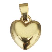 Stainless Steel Heart Pendants, gold color plated Approx 