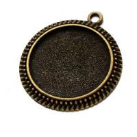 Zinc Alloy Pendant Cabochon Setting, plated, DIY 