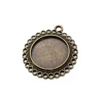 Zinc Alloy Pendant Cabochon Setting, plated, DIY 