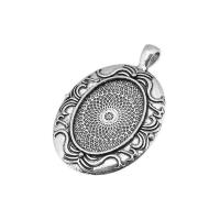 Zinc Alloy Pendant Cabochon Setting, plated, DIY 