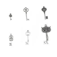 Zinc Alloy Key Pendants, plated, DIY 