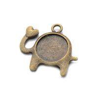 Zinc Alloy Pendant Cabochon Setting, plated, DIY 