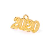 Zink-Legierung Anzahl Anhänger, Zinklegierung, goldfarben plattiert, DIY, 18x33mm, 100PCs/Tasche, verkauft von Tasche