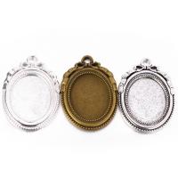 Zinc Alloy Pendant Cabochon Setting, plated, DIY 