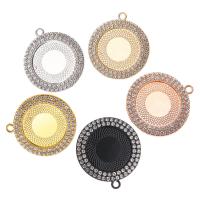 Zinc Alloy Pendant Cabochon Setting, plated, DIY & with rhinestone 50/Bag 