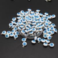 Resin Jewelry Pendant, Evil Eye, DIY, white, 10*8*4mm Approx 1mm 