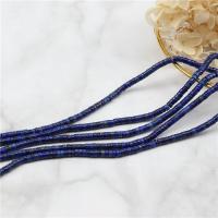 Natürlichen Lapislazuli Perlen, flache Runde, poliert, DIY, blau, 2x4mm, verkauft von Strang