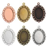 Zinc Alloy Pendant Cabochon Setting, plated, DIY 