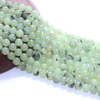 Pierre raisin naturelle, Prehnite nature, Rond, poli, DIY & normes différentes pour le choix, vert clair, Vendu par sac